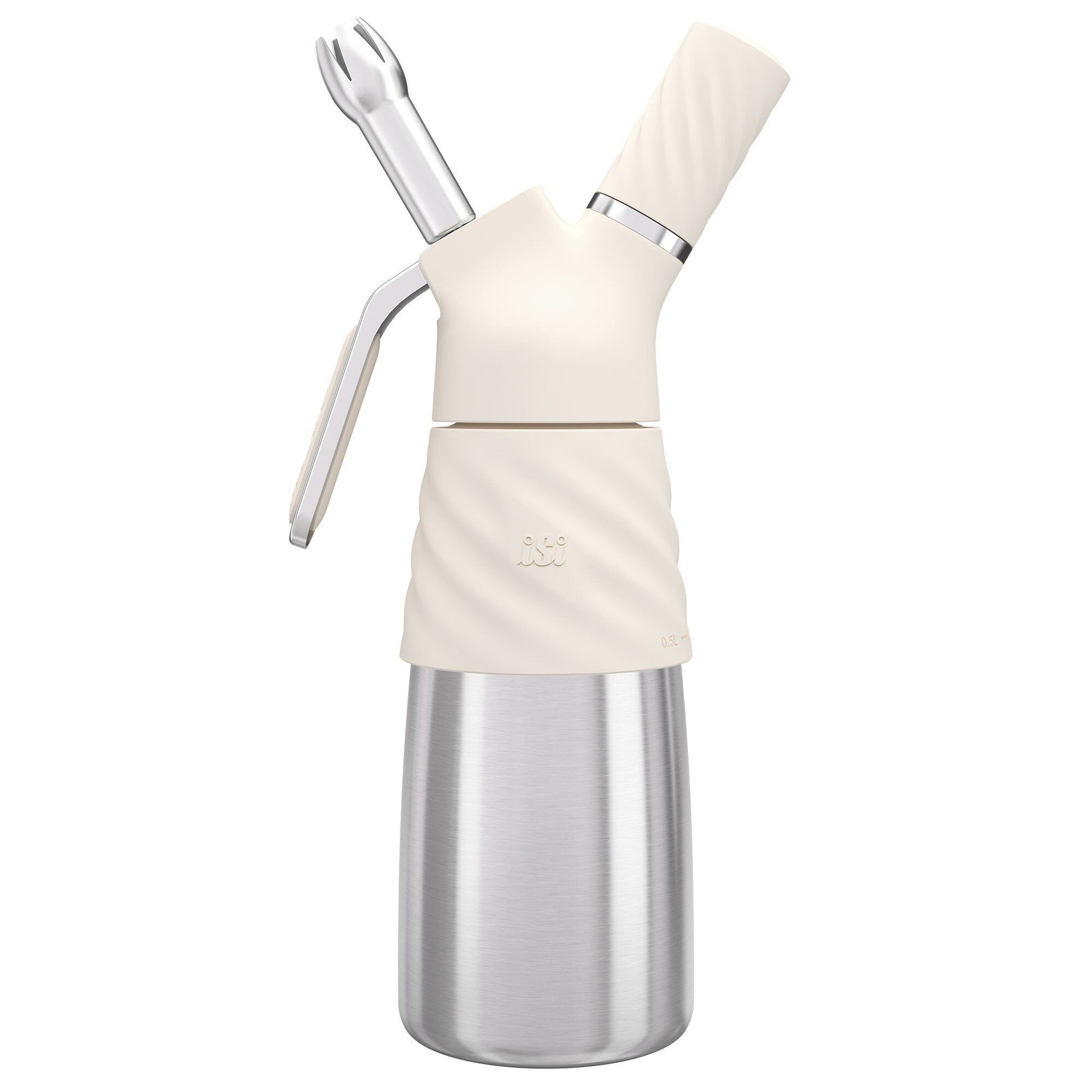 Isi Isi Creative Whip Premium 0,5 liter, ivory white – vinkelbillede (Sifon)