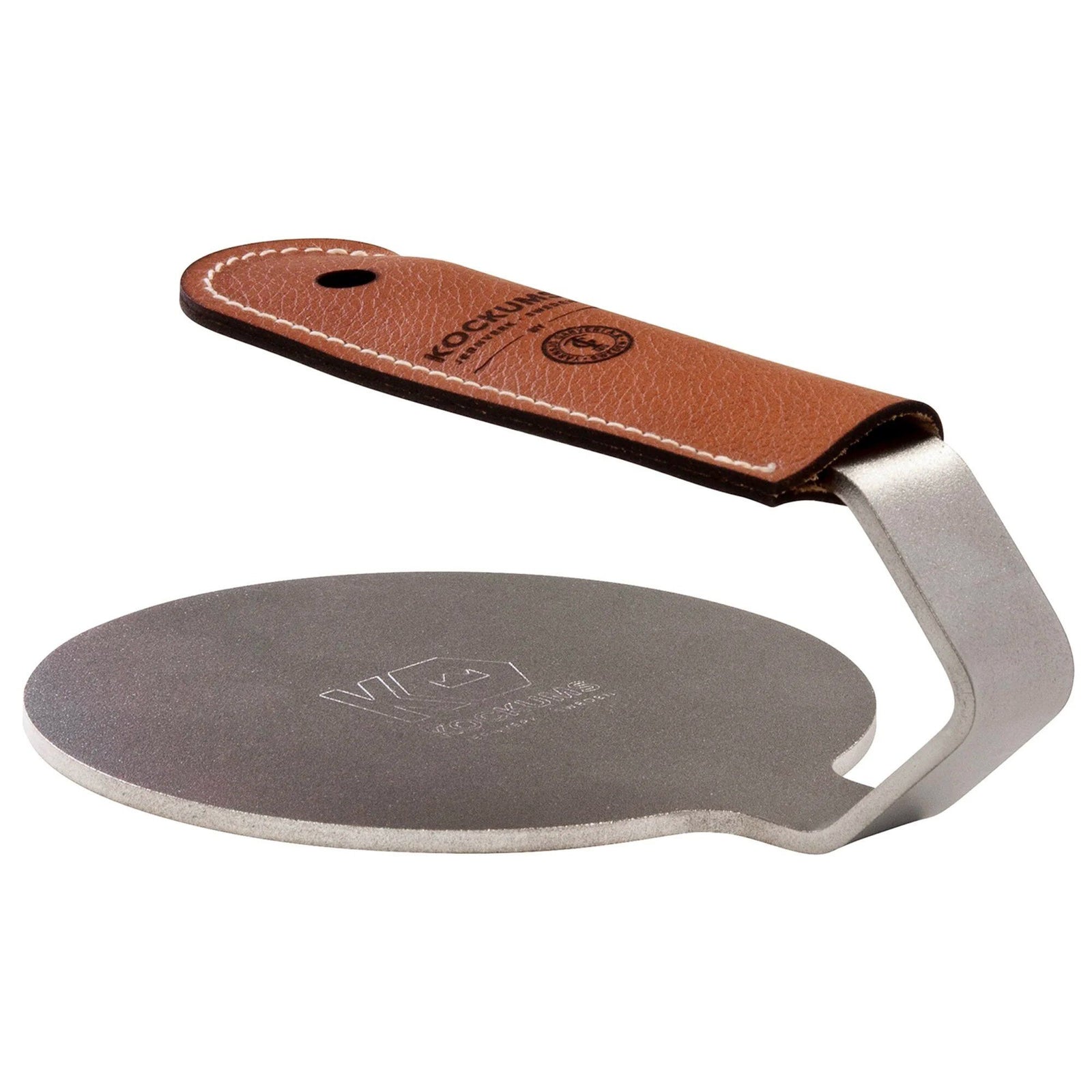 Kockums jernverk Kockums jernverk Grillpresser, læder ❤ frontbillede (Burgerpresser)