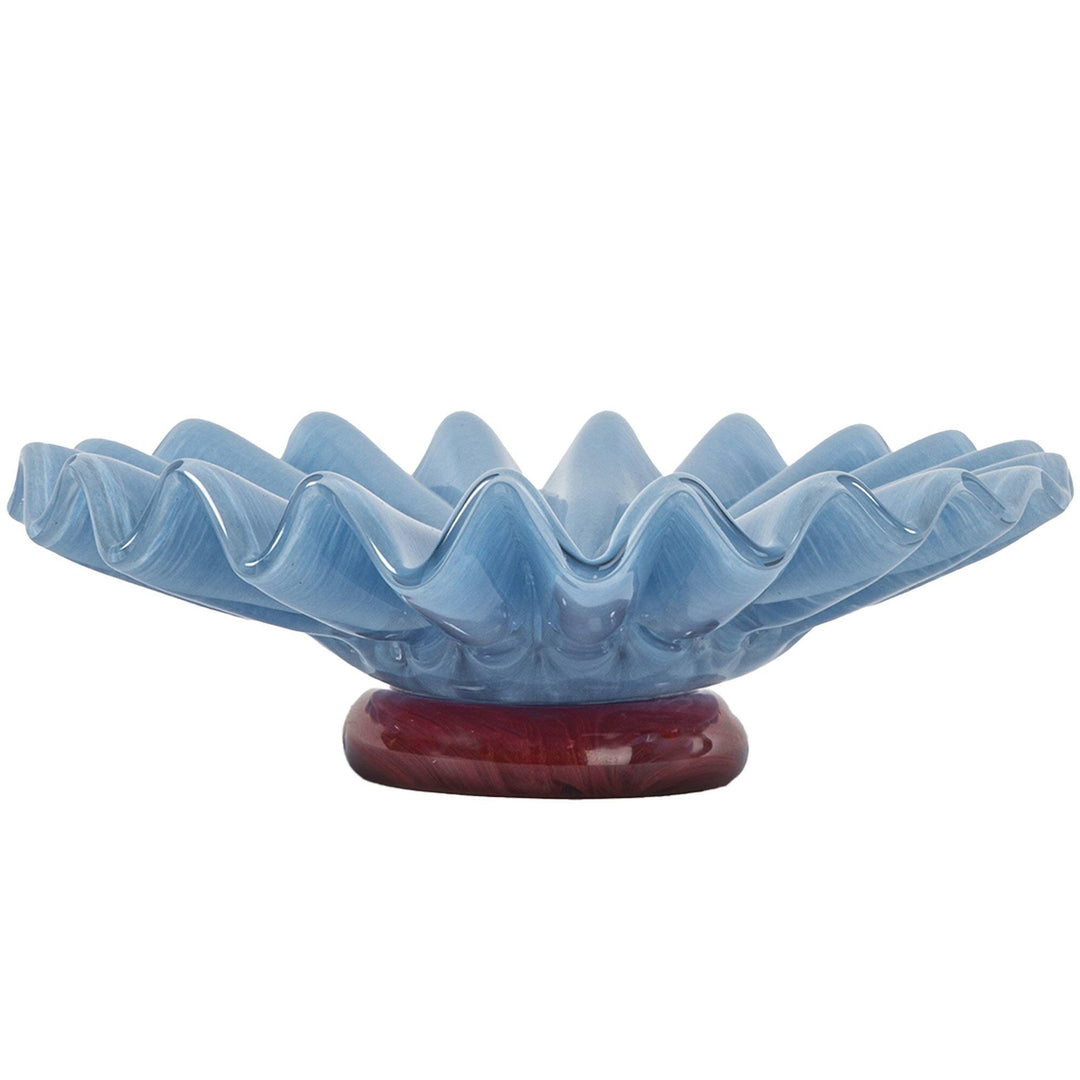 Byon Byon Lori skål 18 cm medium, lysblå/vinrød – vinkelbillede (Skål)