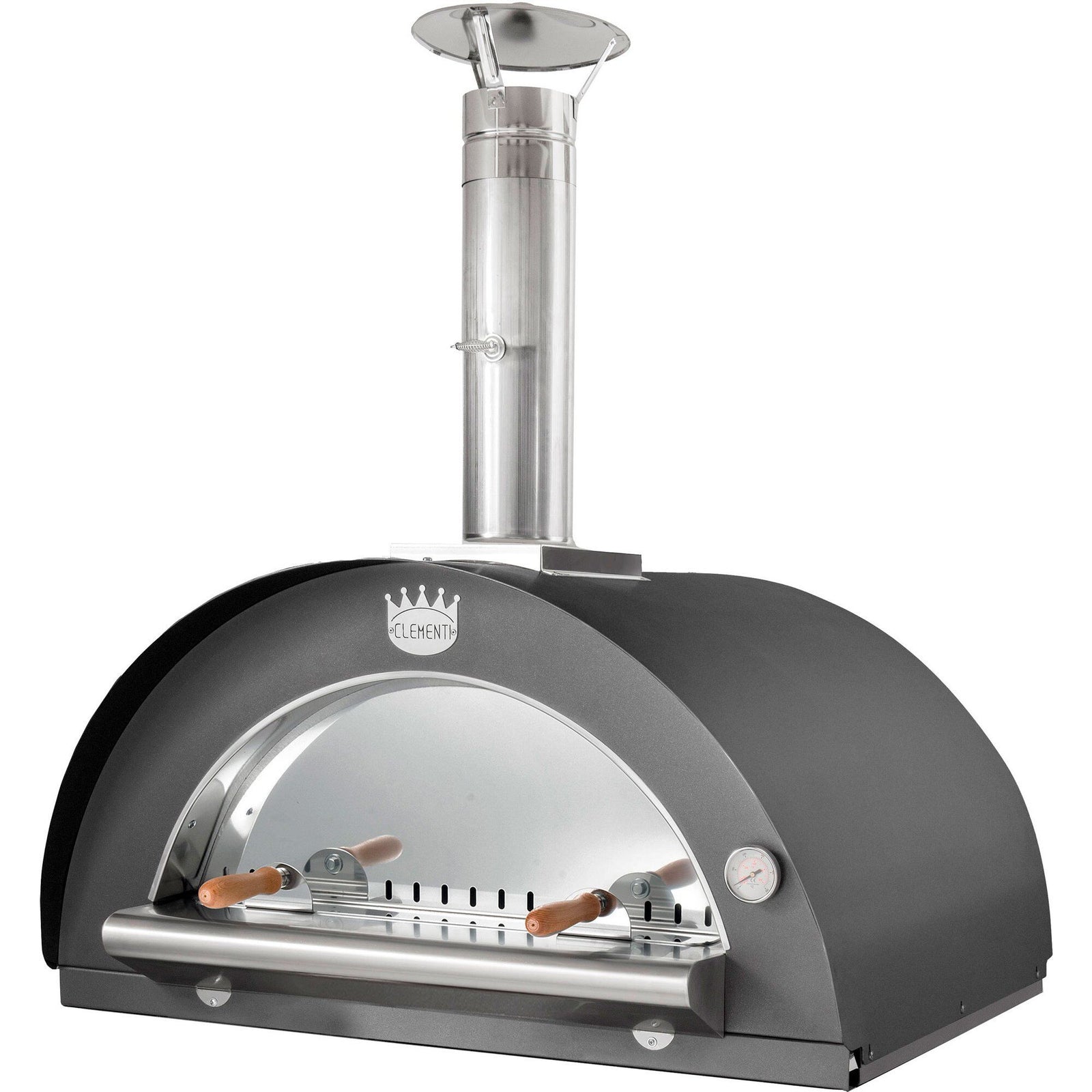 Clementi forni Clementi forni Family Brændefyret Pizzaovn 100x80 cm. Antracit ❤ vinkelbillede (Pizzaovne)