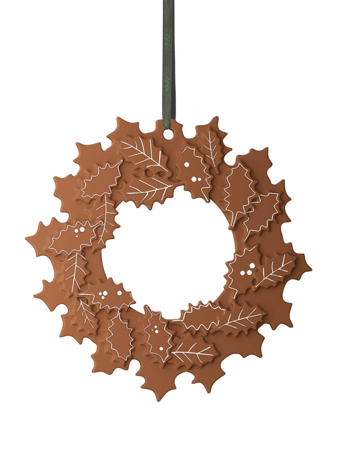 Produktbillede af Kähler Gingerbread Julekrans Ø18.5 cm brun i premium kvalitet