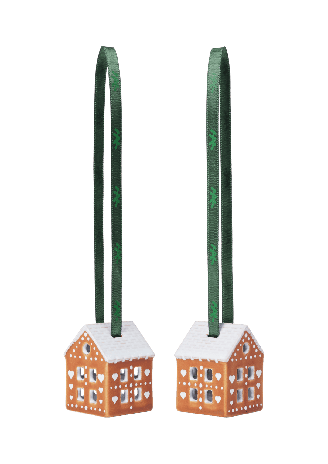 Produktbillede af Kähler Gingerbread Juleophæng H5 brun 2 stk. i premium kvalitet