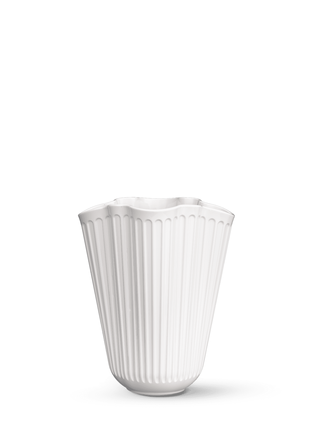Produktbillede af Kähler Hammershøi Unfold Vase H16.5 cm hvid i premium kvalitet