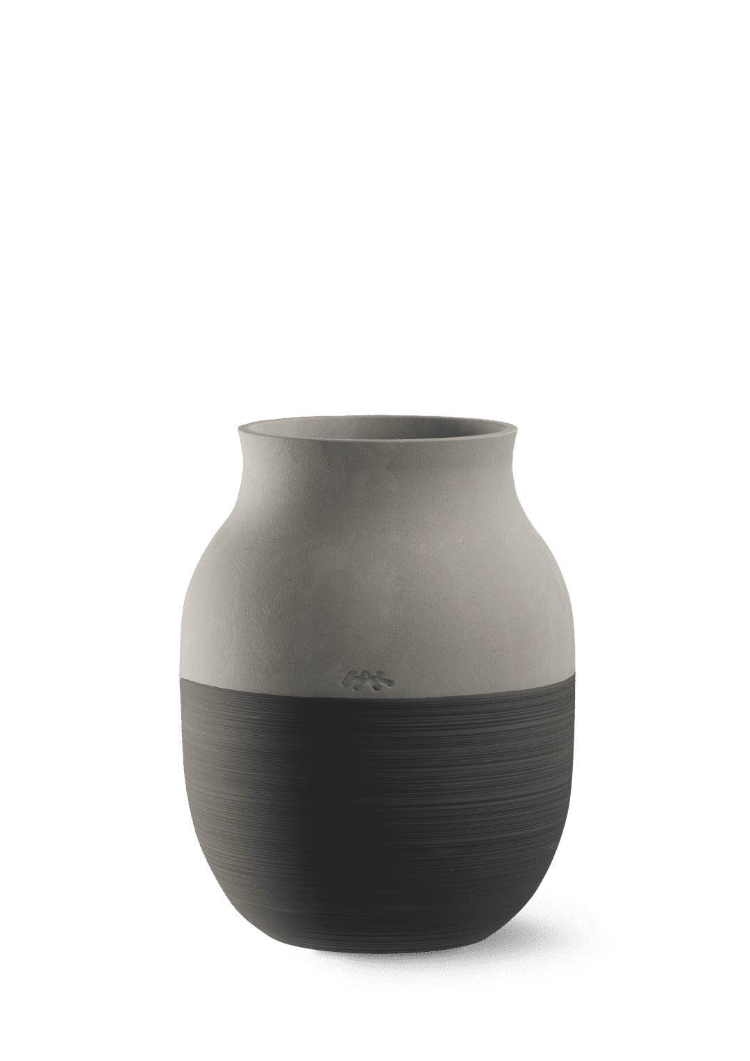 Produktbillede af Kähler Omaggio Circulare Vase H20 cm antracitgrå i premium kvalitet