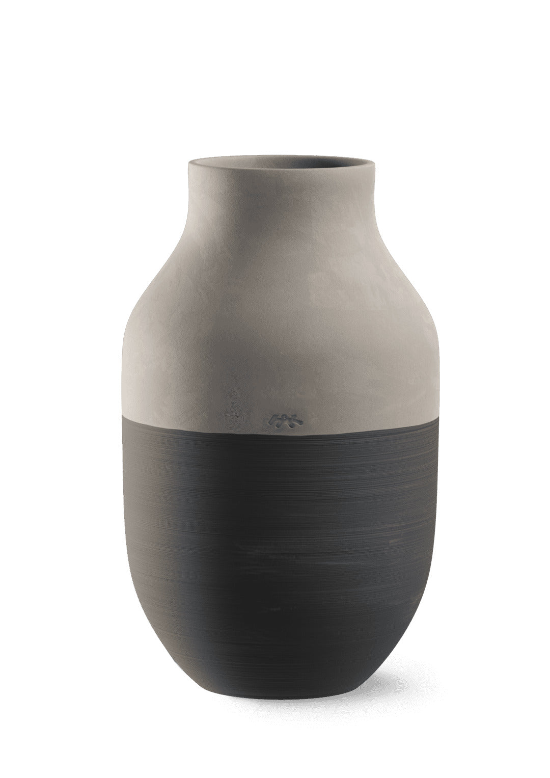 Produktbillede af Kähler Omaggio Circulare Vase H31 cm antracitgrå i premium kvalitet
