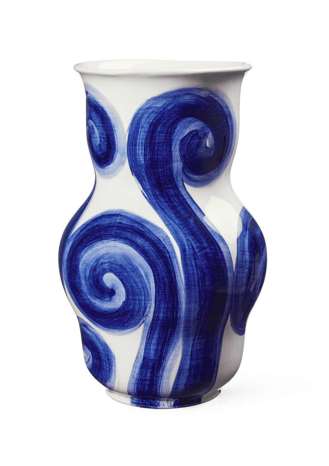 Produktbillede af Kähler Tulle Vase H22.5 cm blå i premium kvalitet