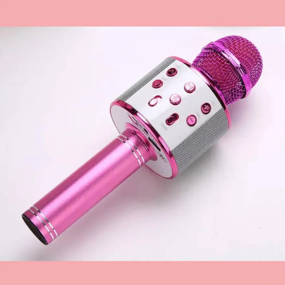 Karaoke Mikrofon m/Bluetooth & Højttaler Pink