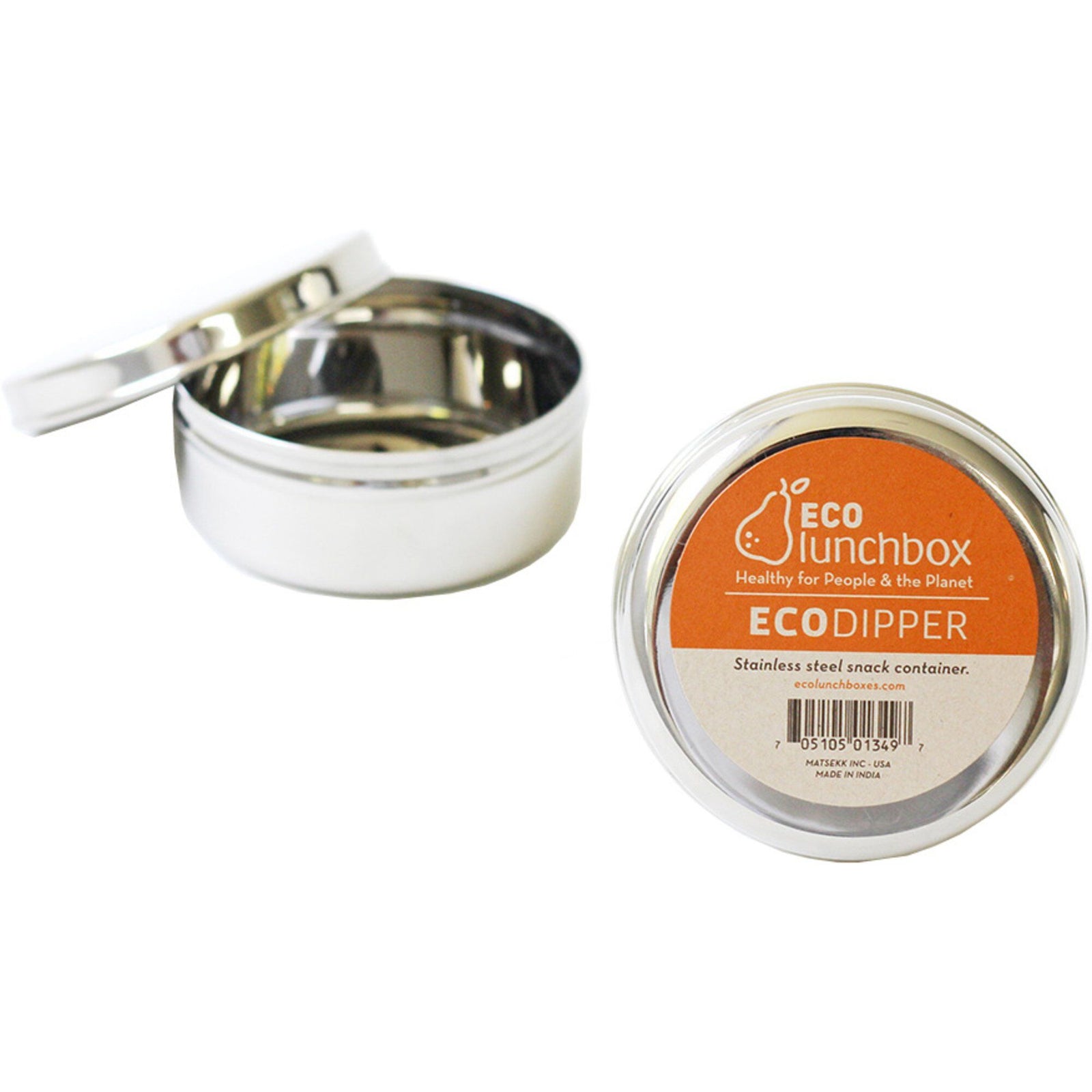 Eco lunchbox Eco lunchbox ECODipper rund snacksboks – close-up (Madkasse)