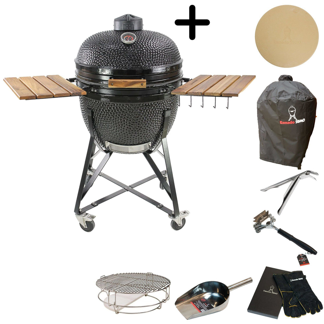 Kamado sumo Kamado sumo Maxi kulgrill m. tilbehørspakke, sort ❤ produktfoto (Kamadogrill)