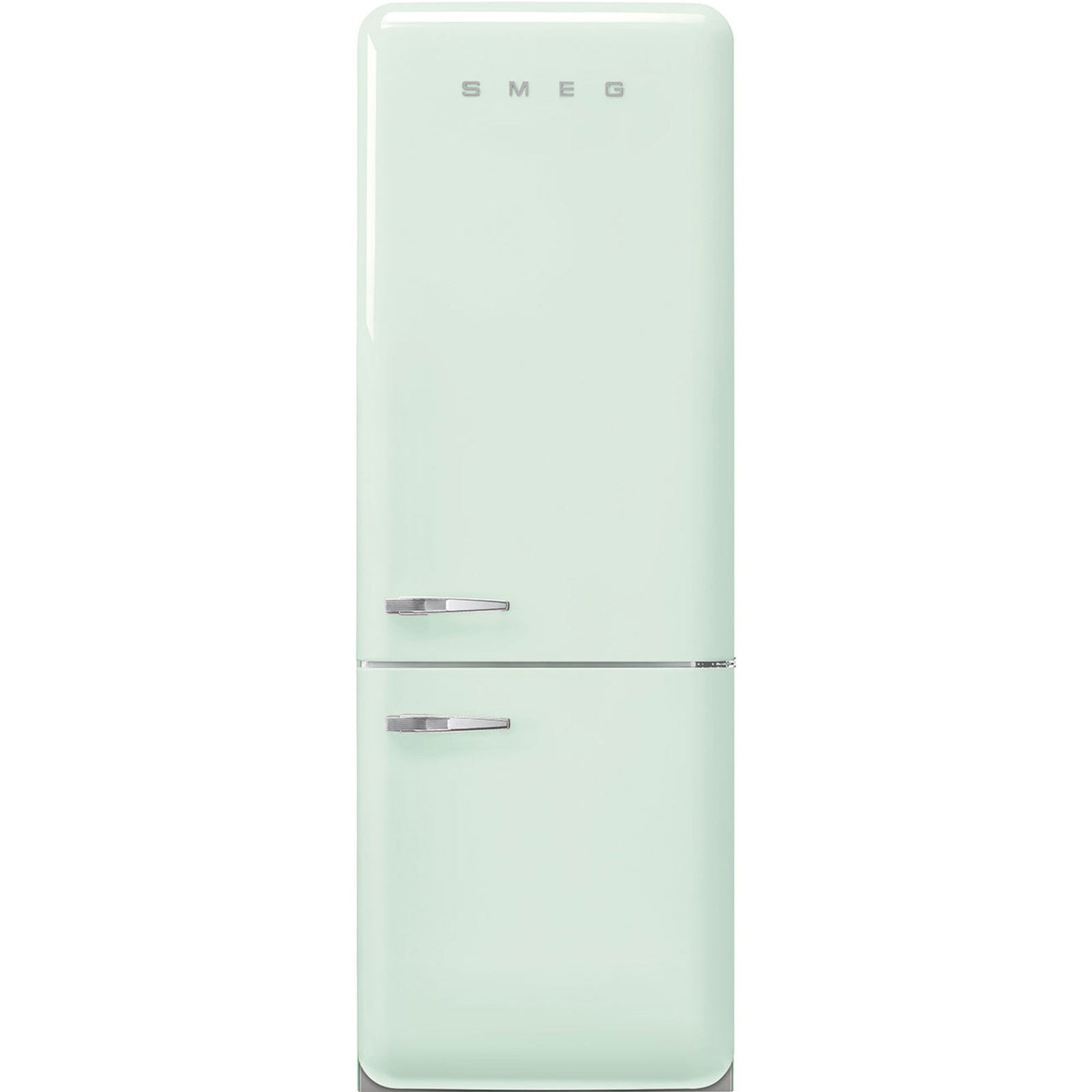Smeg Smeg FAB38RPG6 højrehængt køle/fryser 70 cm, pastelgrøn – vinkelbillede (Køle- /frysekabe)