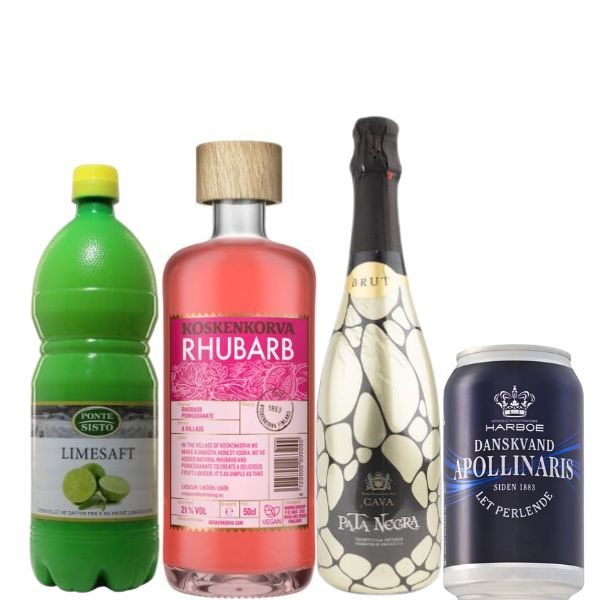 Produktbillede af Koskenkorva Rabarber Spritz Drinkspakke på tilbud i premium kvalitet