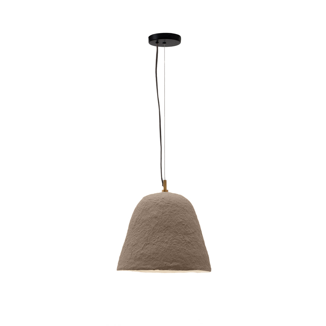 KAVE HOME Lisora loftlampe rund brun papmaché Ø25