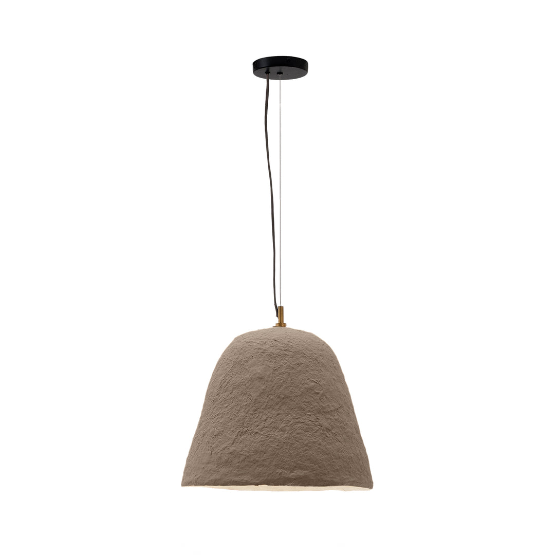 KAVE HOME Lisora loftlampe rund brun papmaché Ø35