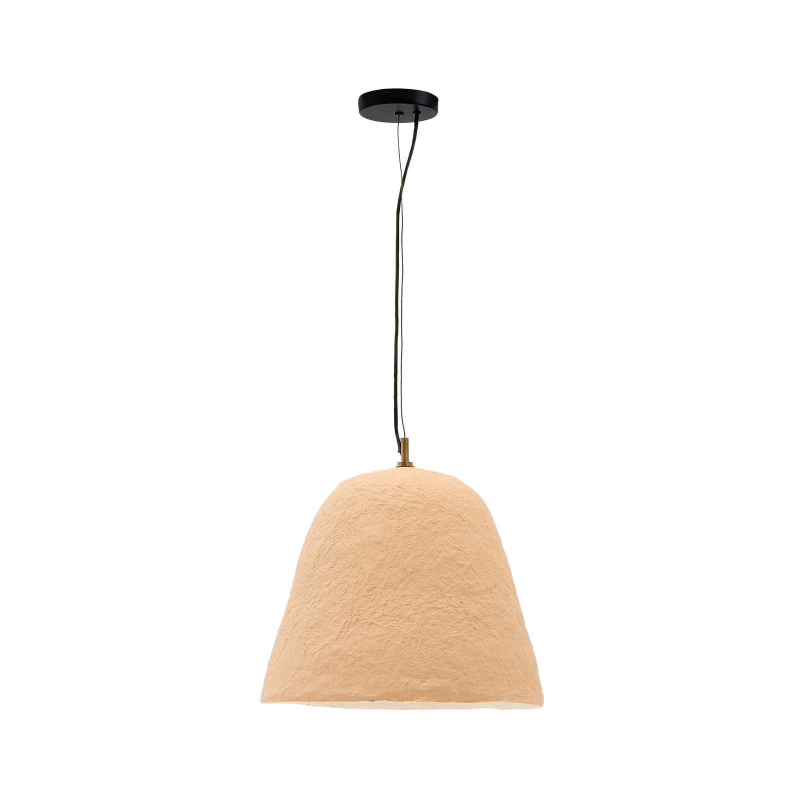 Produktbillede af KAVE HOME Lisora loftlampe rund beige papmaché Ø35 i premium kvalitet