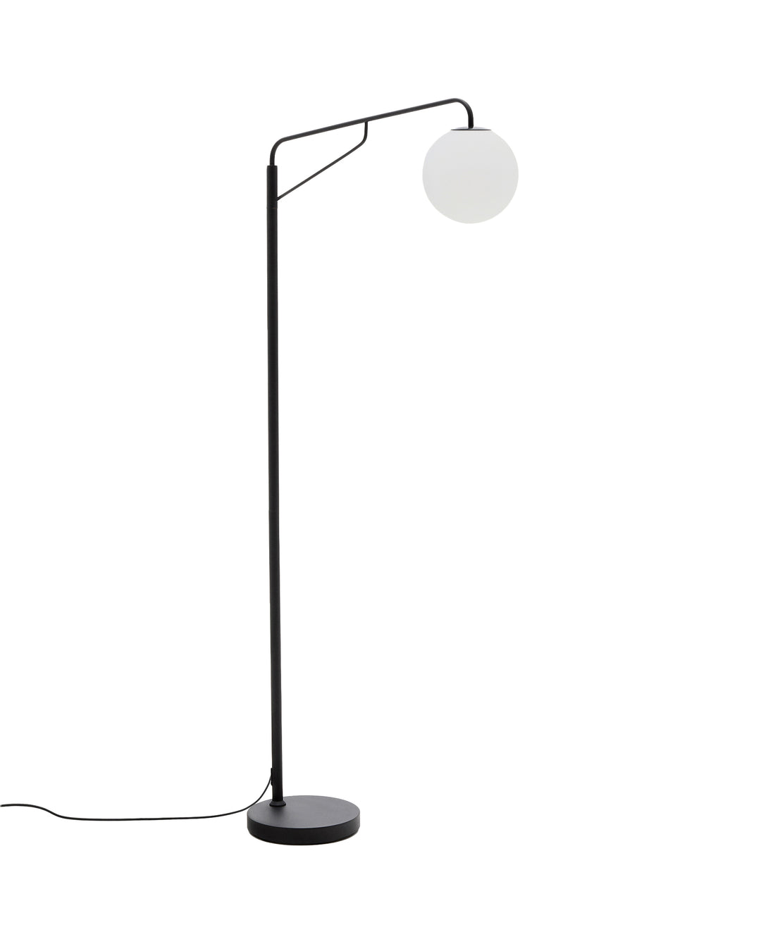 KAVE HOME Eilo gulvlampe matteret glaskugle og sort stål