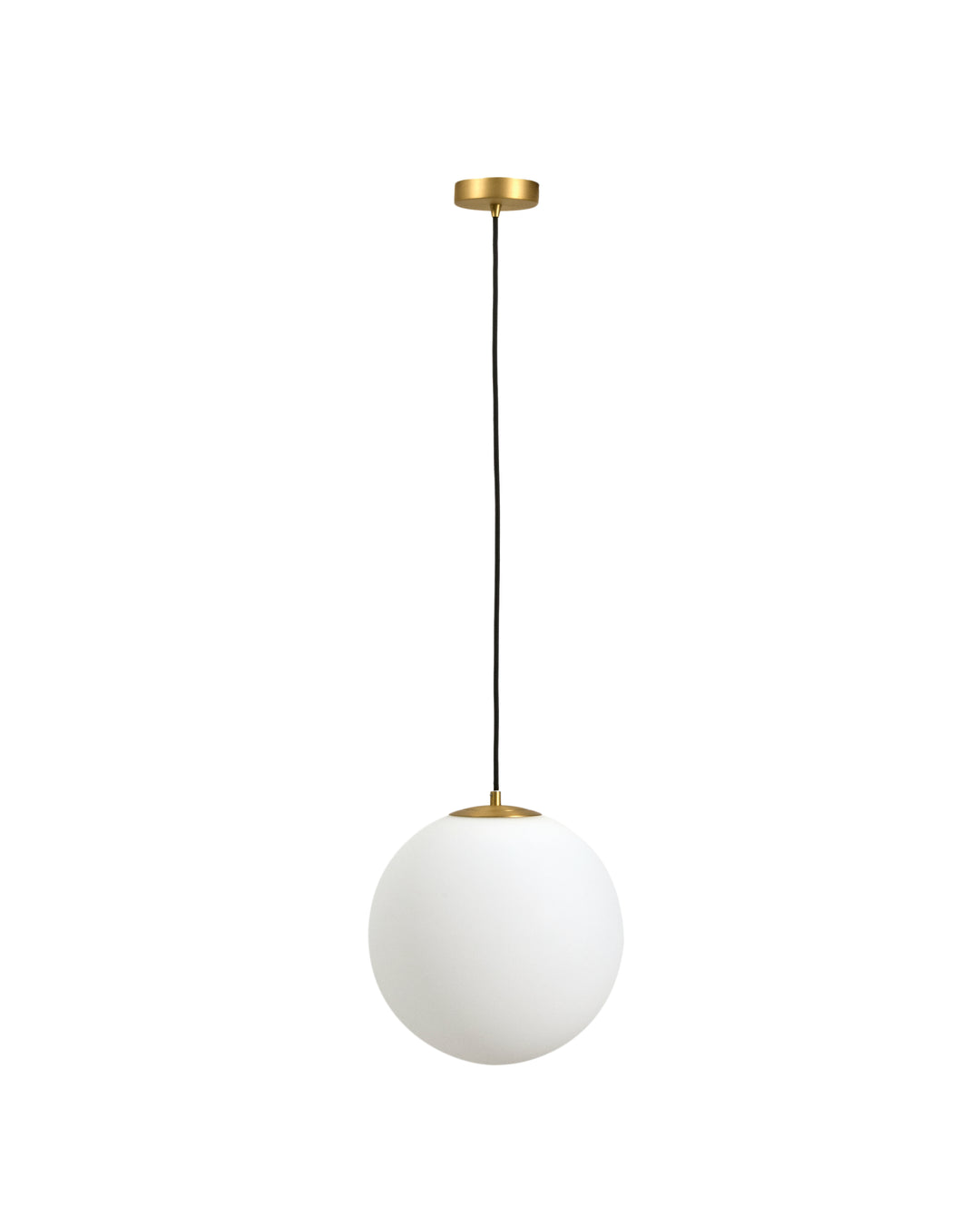 KAVE HOME Brisia loftlampe 1 matteret glaskugle og børstet messingfinish metal Ø30