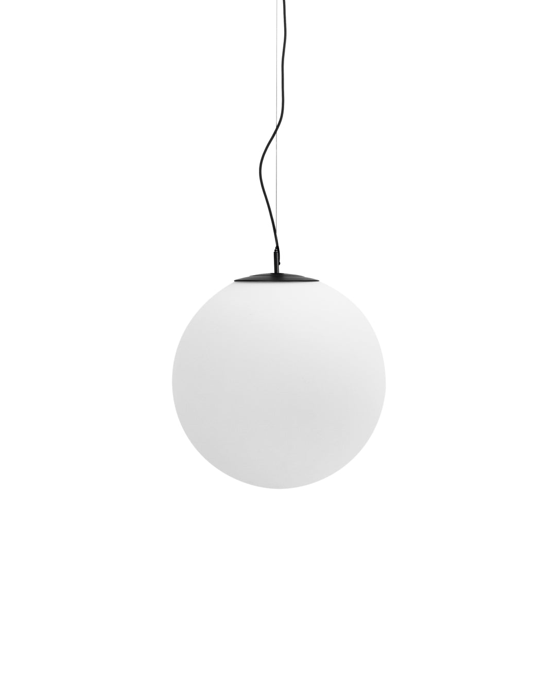 KAVE HOME Brisia loftlampe 1 matteret glaskugle og sort metal Ø50