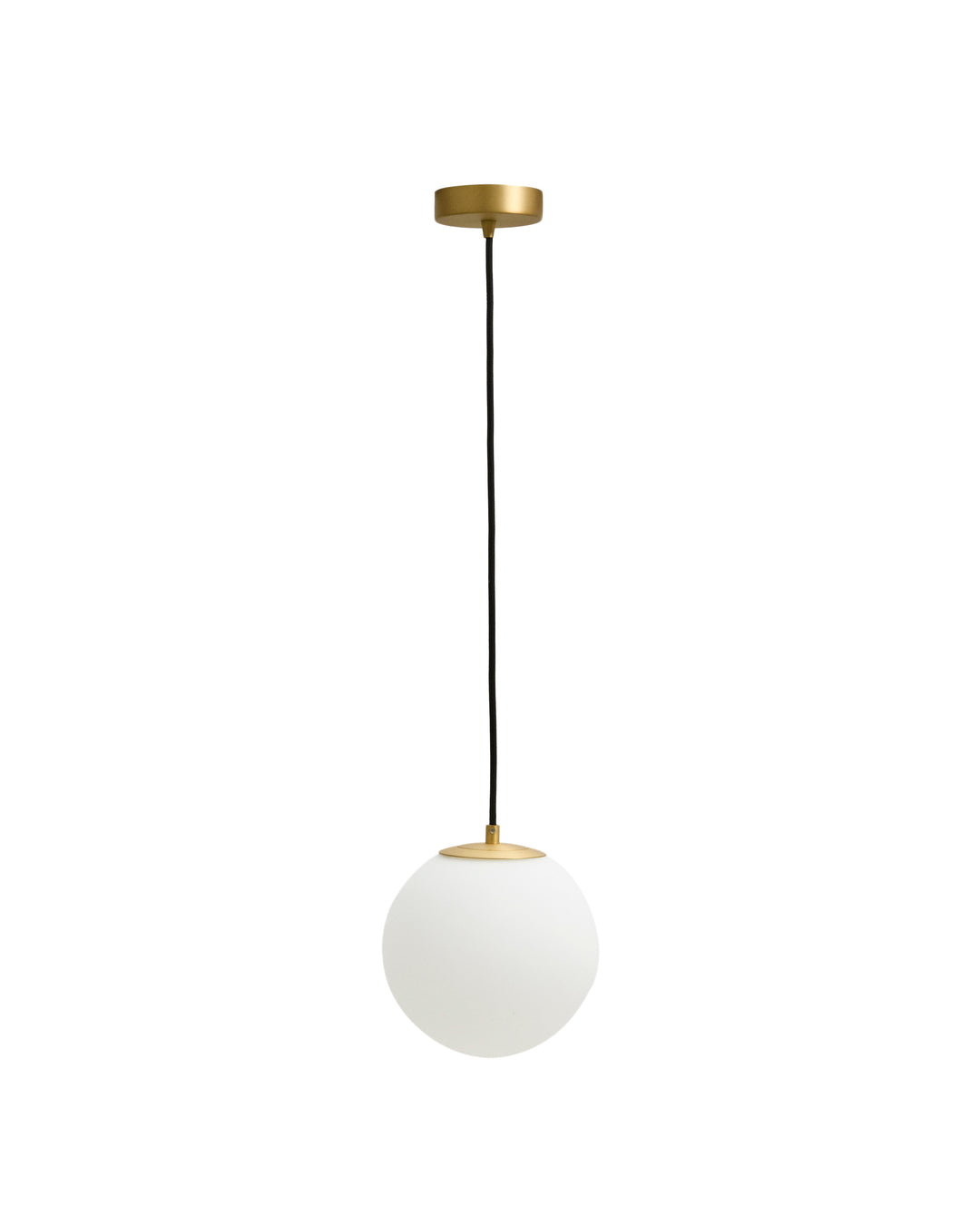 KAVE HOME Brisia loftlampe 1 matteret glaskugle og børstet messingfinish metal Ø15
