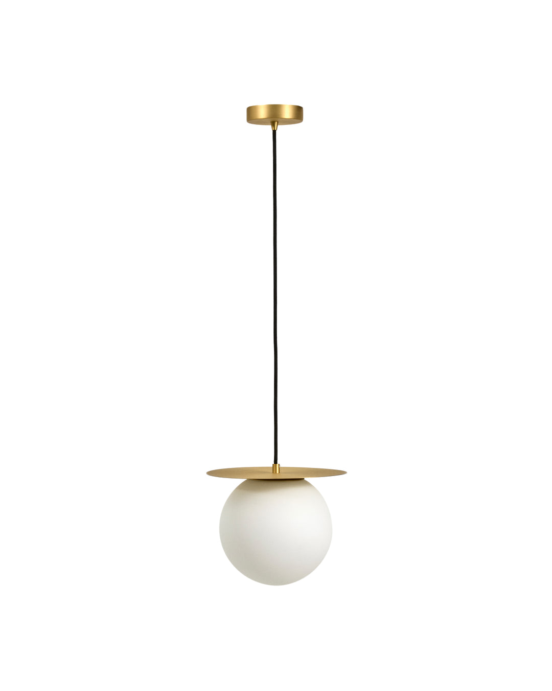 KAVE HOME Brisia loftlampe 1 matteret glaskugle og messingfinish metal Ø20