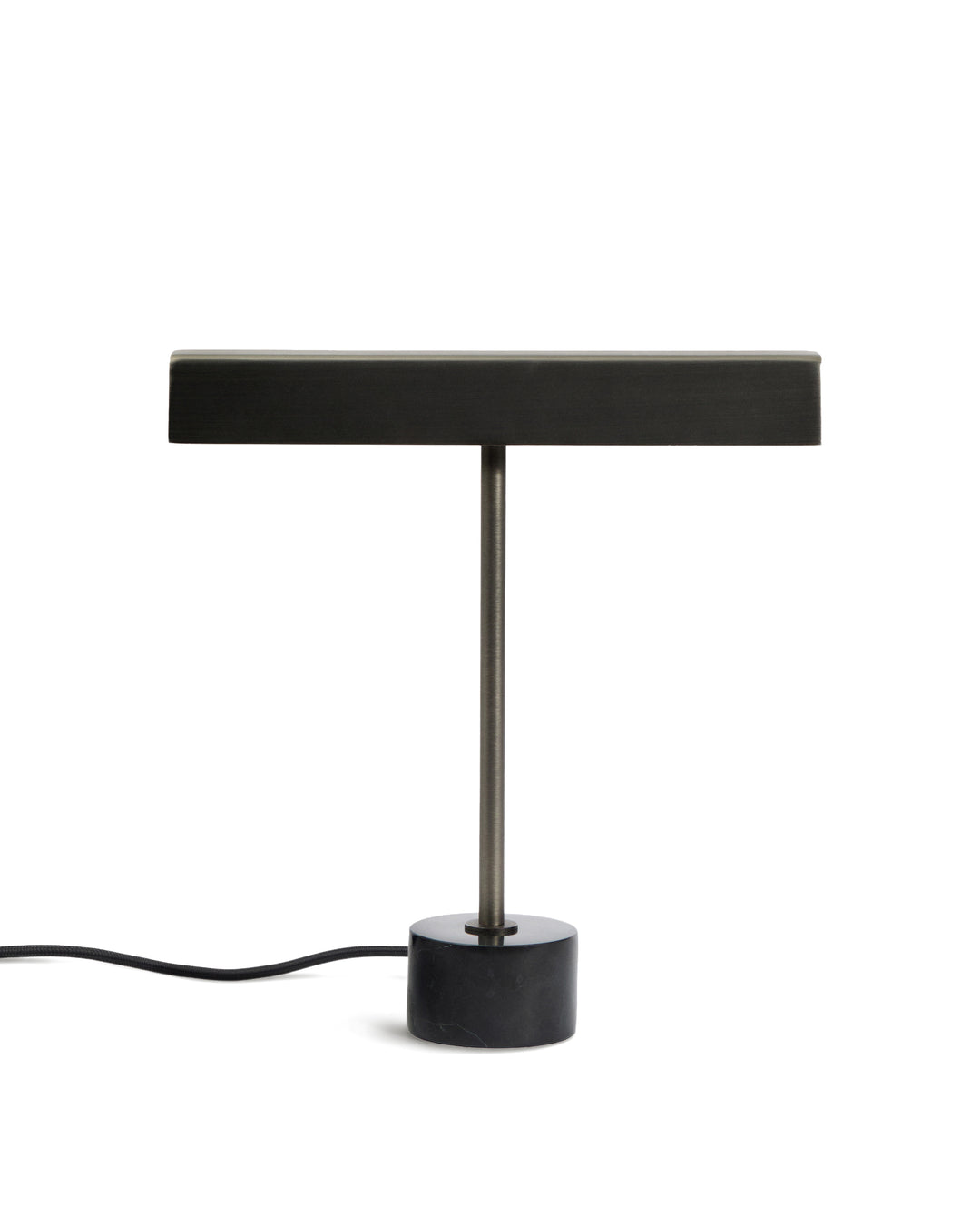 KAVE HOME Lynor bordlampe børstet metal med sort marmorfod