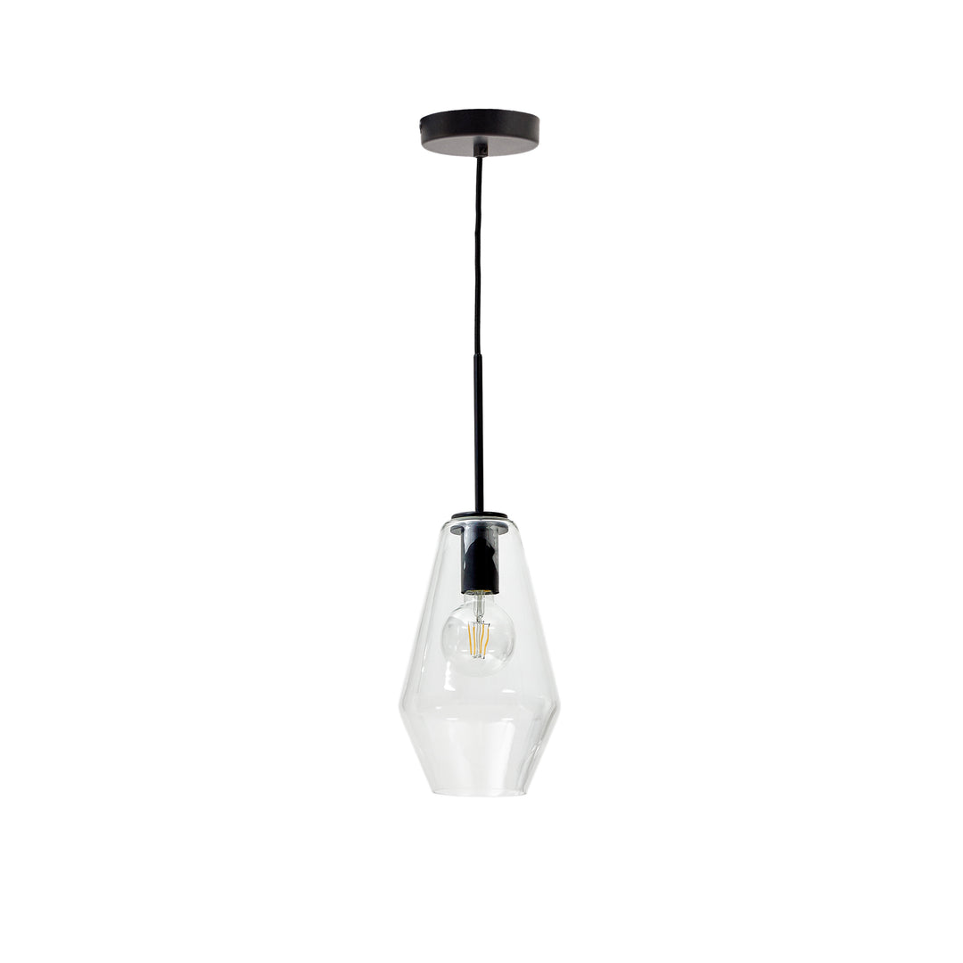 KAVE HOME Mao loftlampe rund klar glas Ø17