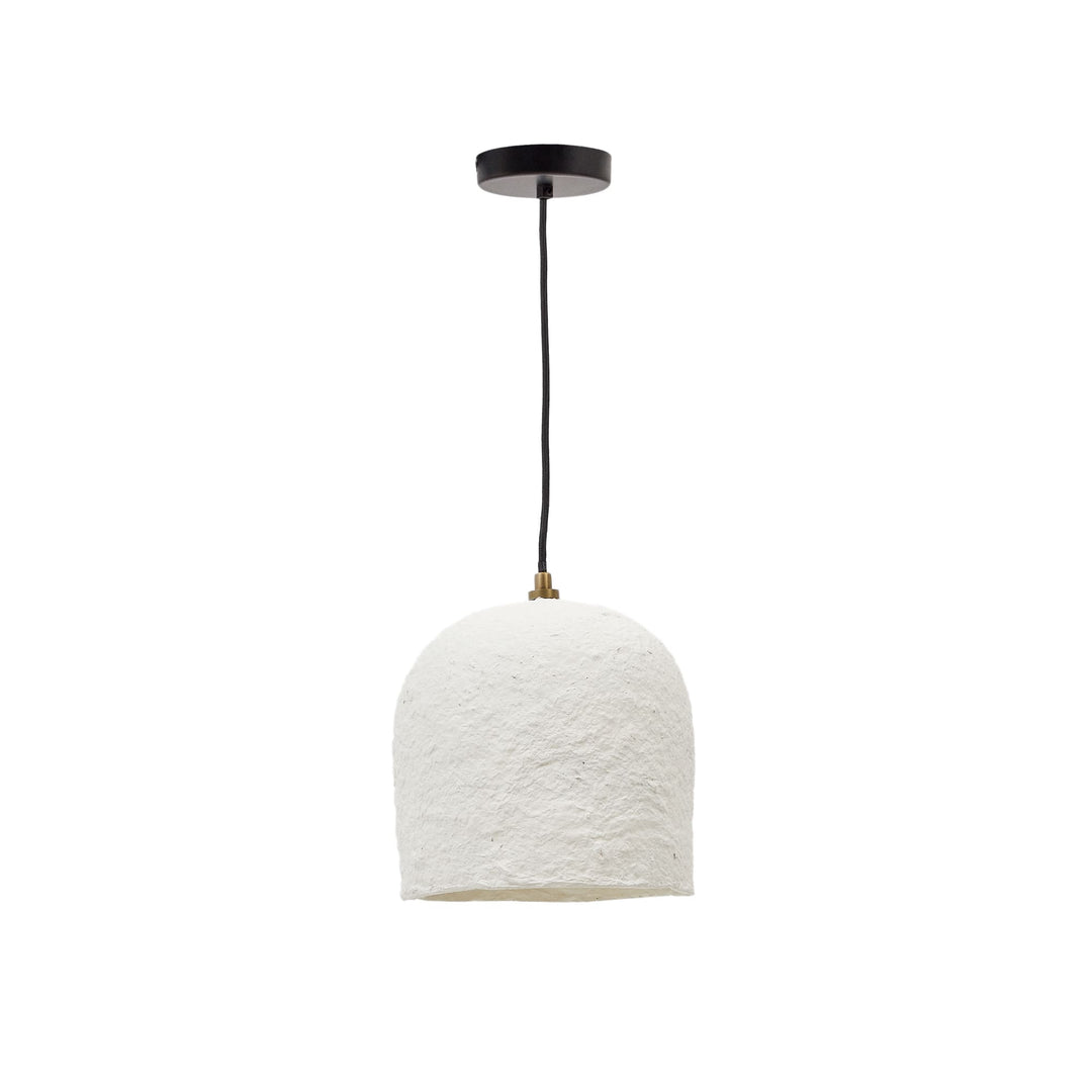 KAVE HOME Calvia loftlampe rund hvid papmaché Ø25