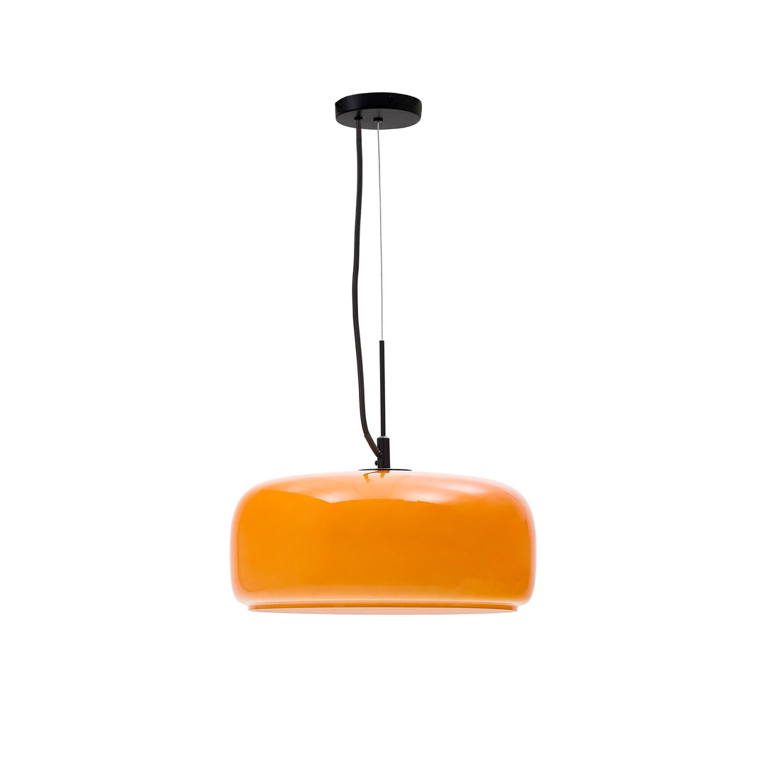 KAVE HOME Reig loftlampe rund orange glas Ø38