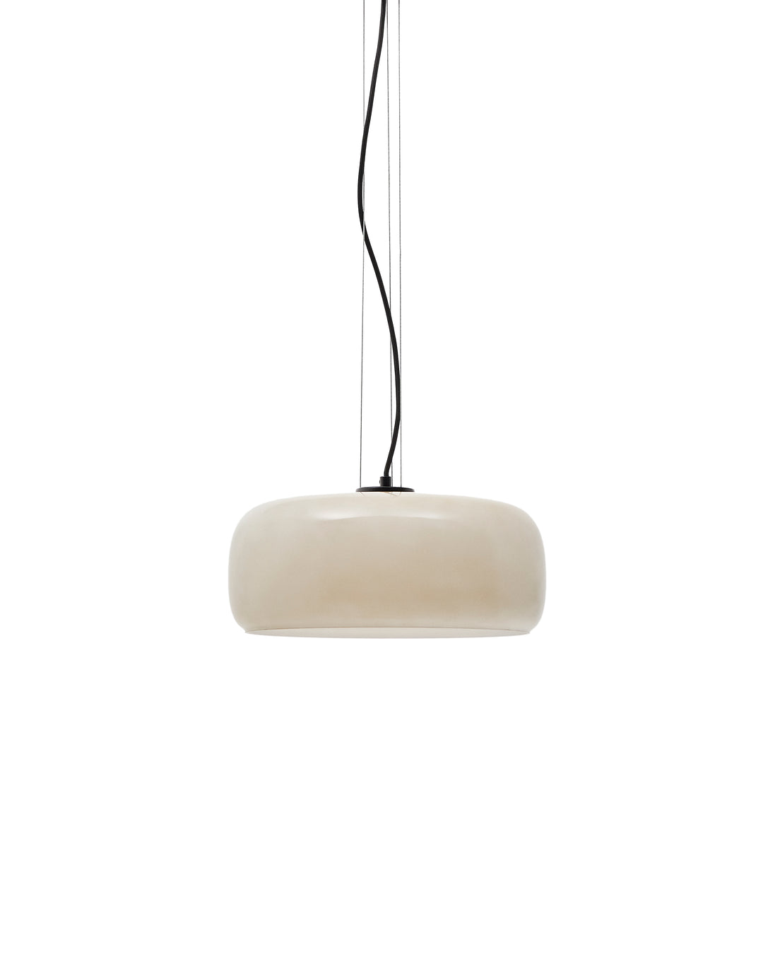KAVE HOME Reig loftslampe rund lysegrå glas Ø38