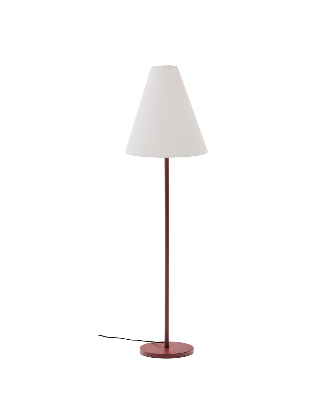 KAVE HOME Navat gulvlampe hvid bomuld og terracotta metal