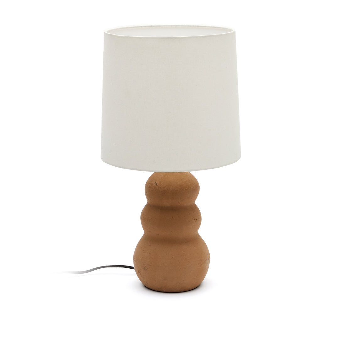 KAVE HOME Madsen bordlampe terracotta med hvid skærm