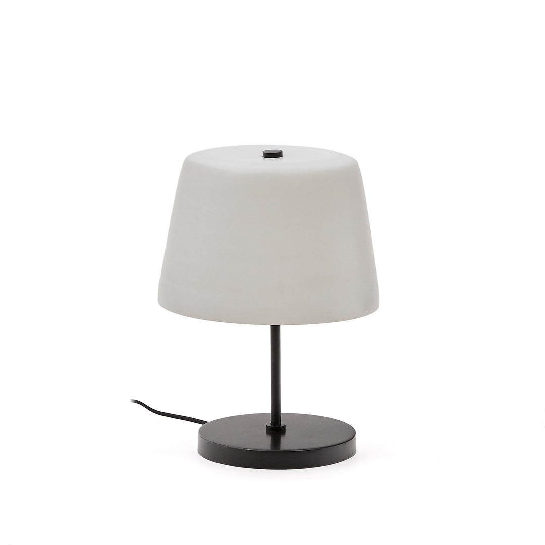 KAVE HOME Nefar bordlampe glaseret glas og sort zink