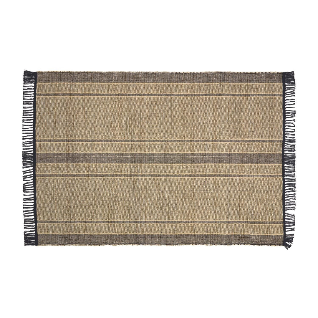 KAVE HOME Brunilda gulvtæppe brun/sort søgræs/uld/bomuld 160x230