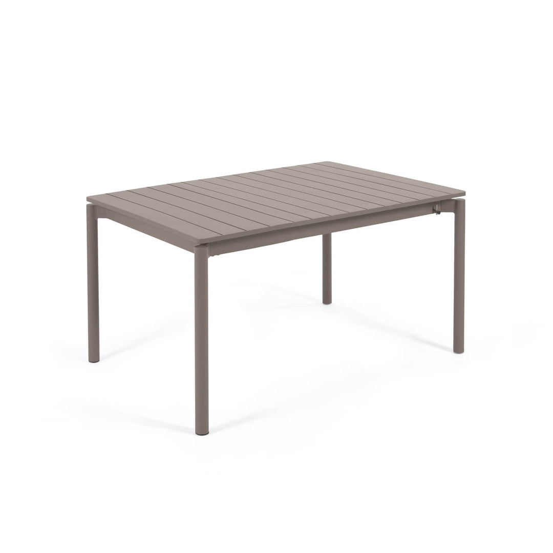 KAVE HOME Zaltana havebord m. tillægsplade brun aluminium 140 200 x90