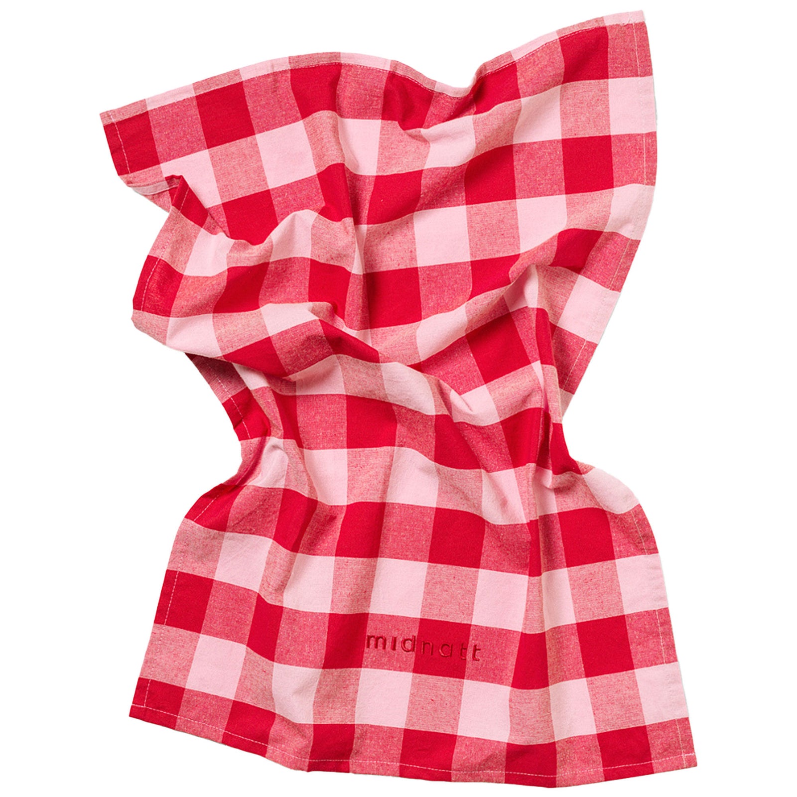 Midnatt Midnatt Paola viskestykke 50 70 cm, rød/rosa – produktvisning (Køkkenhåndklæde)