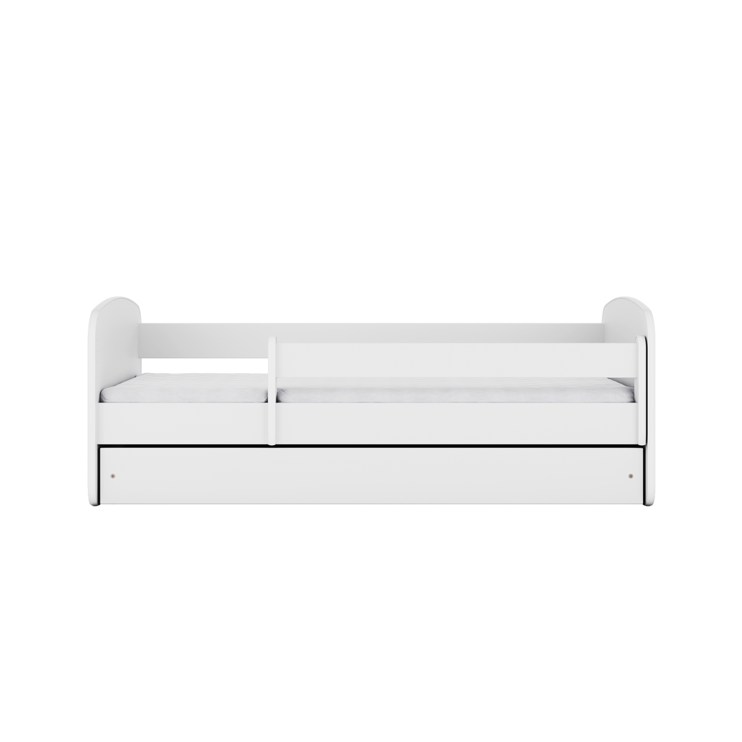 Babydreams juniorseng m. madras sengehest og skuffe hvid laminat 160x80