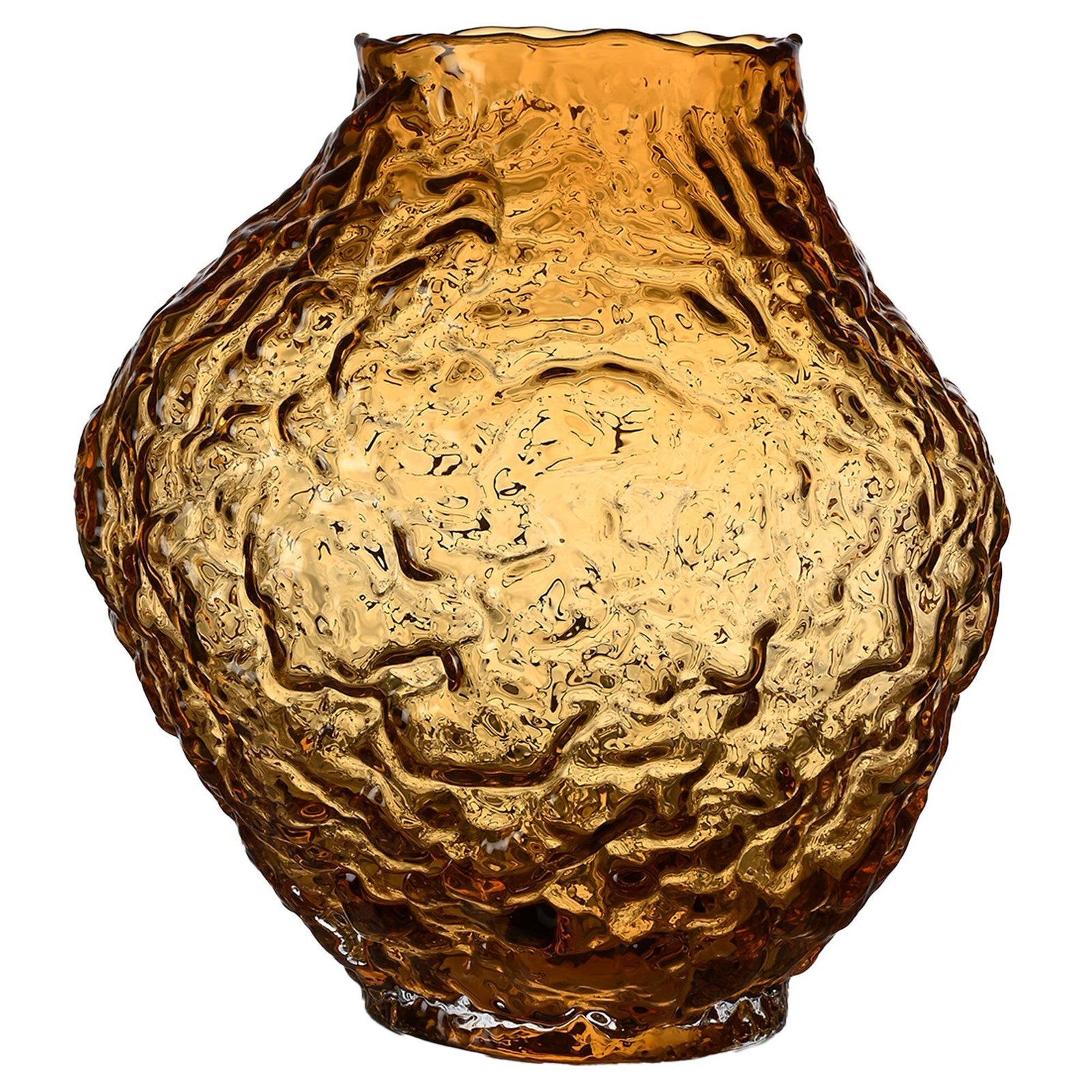 Byon Byon Corallo vase 26 cm medium, lys rav – frontbillede (Vase)