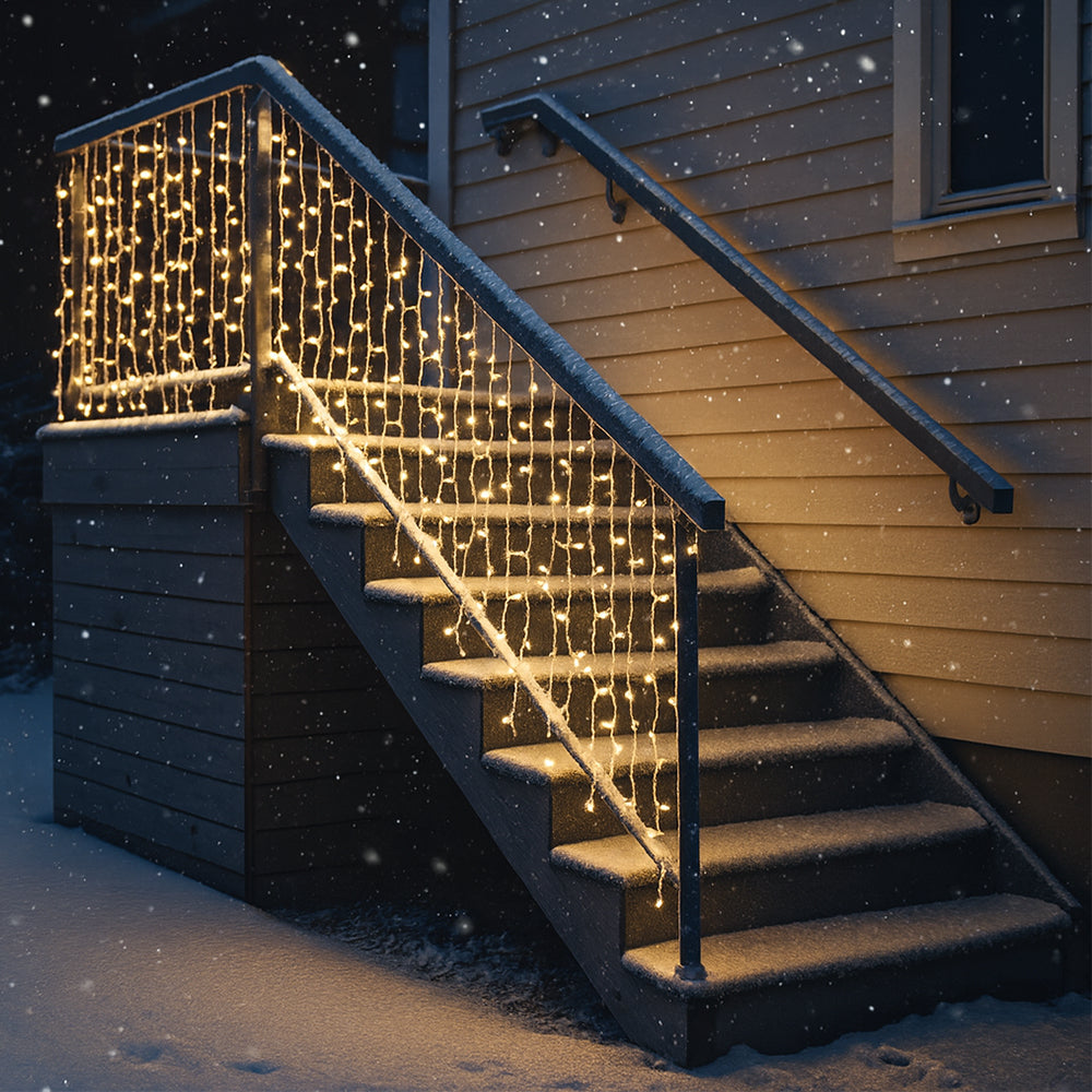 Produktbillede af Køb Lyskæde m/istapper 95 LED 3 meter varm hvid på tilbud