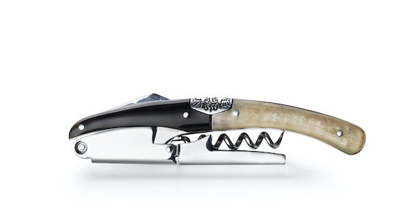 Produktbillede af Primitivo Natural Bøffel Ramhorn Proptrækker Eksklusiv Læder-æske på tilbud i premium kvalitet