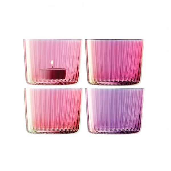 Produktbillede af Lyseholdere Gems Granat Sæt 4 Lsa 6,10x8x8cm på tilbud i premium kvalitet