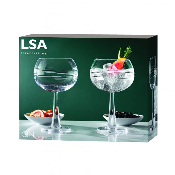 Produktbillede af Ginglas Gin Sæt 2 Lsa 420ml 17,3x11,1x11,1cm på tilbud i premium kvalitet