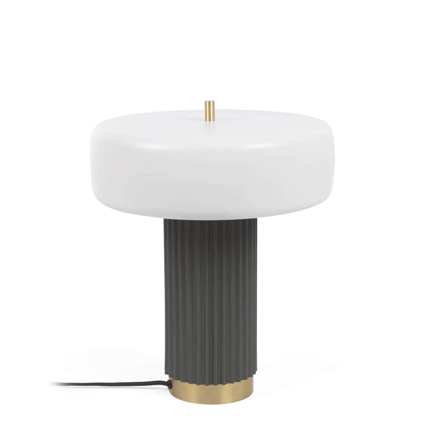 Produktbillede af KAVE HOME Serenella bordlampe hvid grøn og guld metal i premium kvalitet