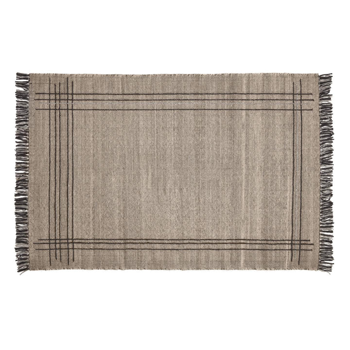 KAVE HOME Eneo gulvtæppe m. kvaster rektangulær brun uld/bomuld/polyester 160x230