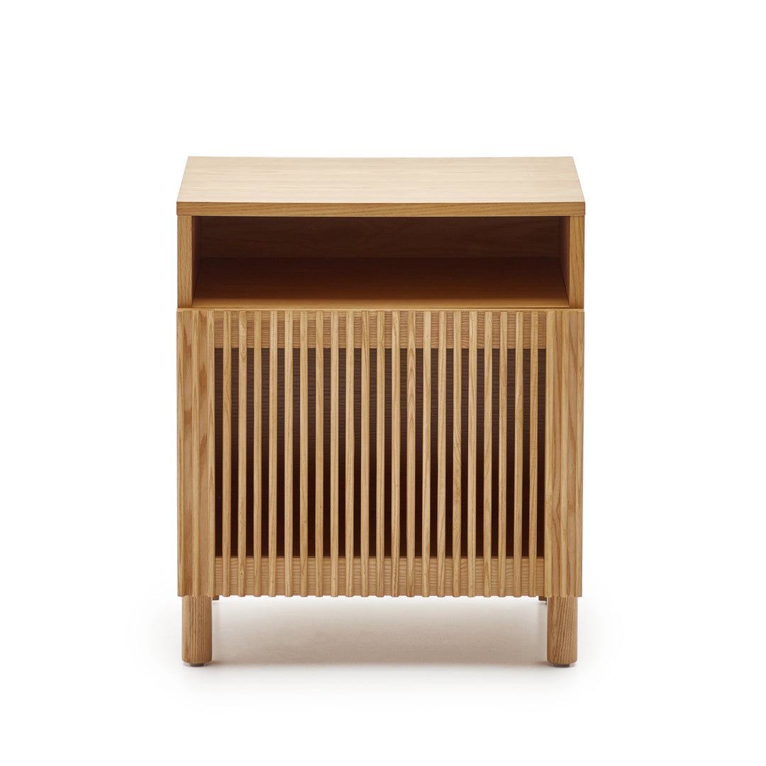 KAVE HOME Beyla sidebord m. 1 låge og rum natur egefinér og egetræ 53x62