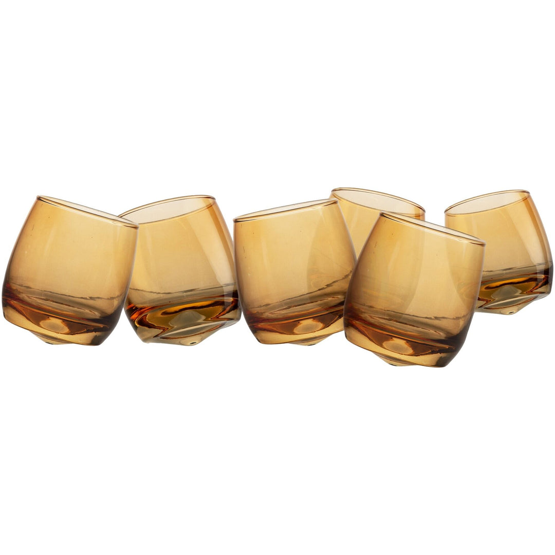 Sagaform Sagaform tumbler med rund bund 6-pak, amber ❤ frontbillede (Glas)