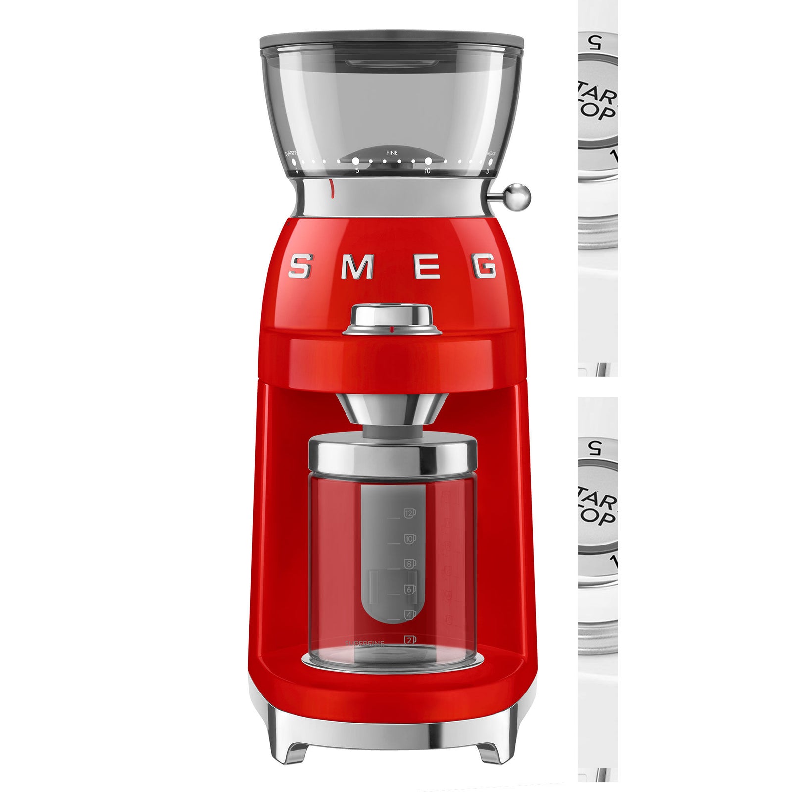 Smeg Smeg Kaffekværn, rød – billede i brug (Kaffekværn)