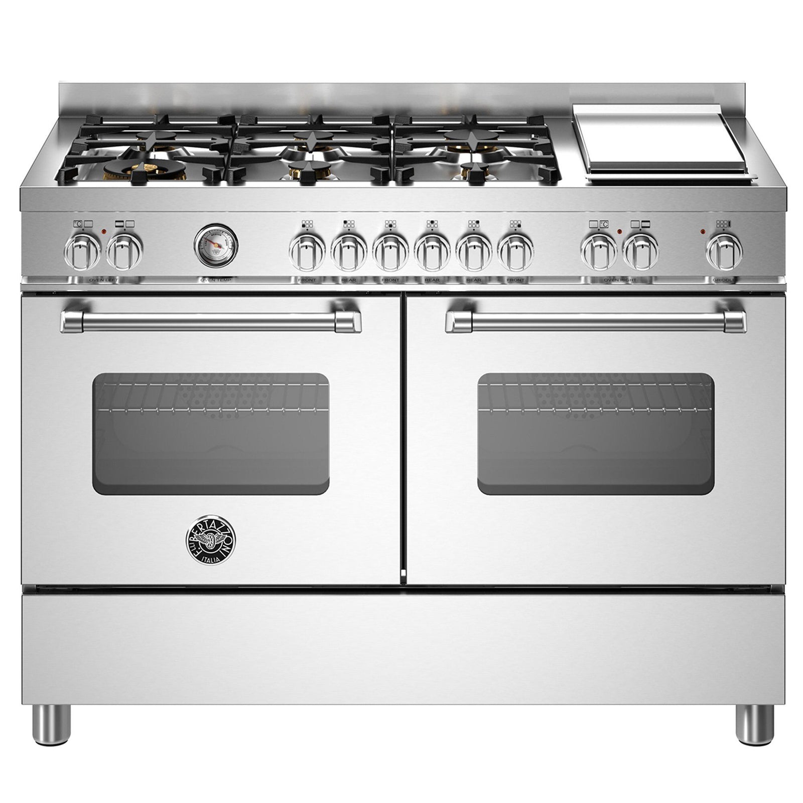 Bertazzoni Bertazzoni MAS126G2EXT Master gaskomfur med dobbelovn, 120 cm, rustfrit stål – billede i brug (Gasblus)