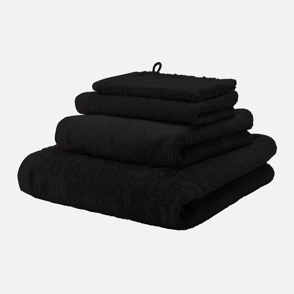 Produktbillede af LONDON Håndklæde egyptisk bomuld Sort 100x150 cm på tilbud i høj kvalitet