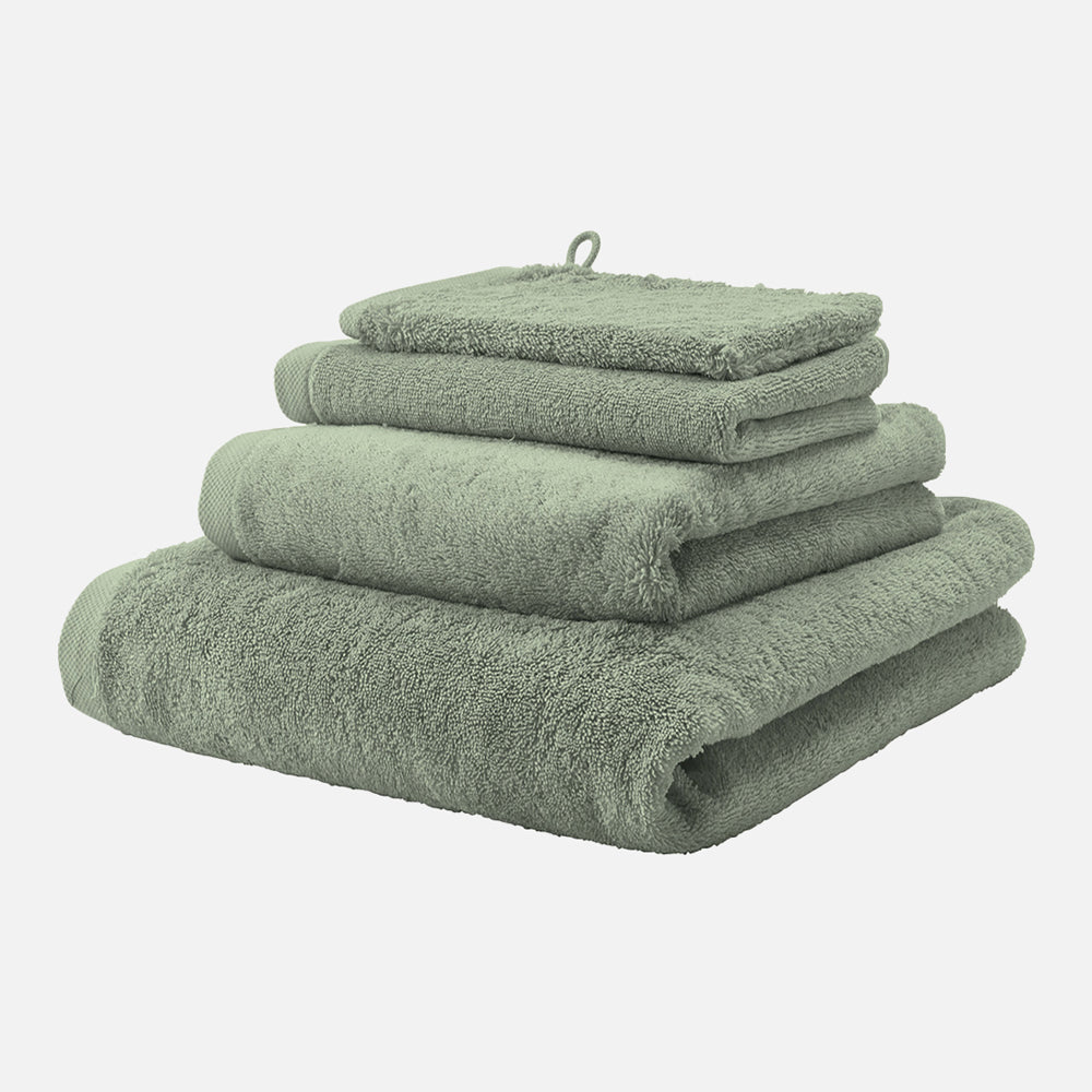 Produktbillede af LONDON Håndklæde egyptisk bomuld Støvet grøn 100x150 cm på tilbud i høj kvalitet