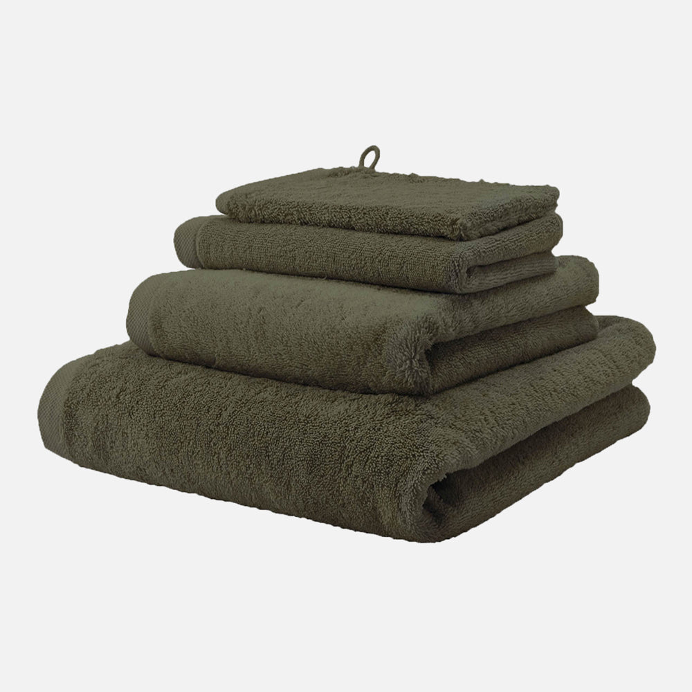 Produktbillede af LONDON Håndklæde egyptisk bomuld Olive 100x150 cm på tilbud i høj kvalitet