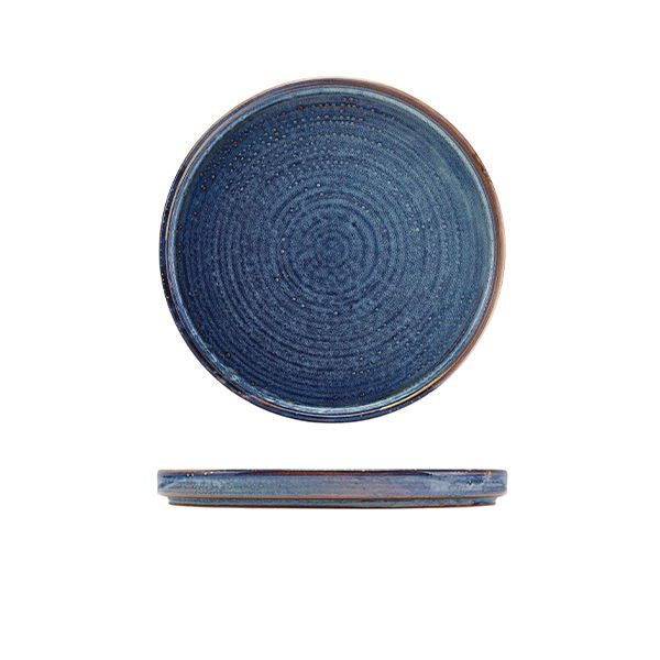 Produktbillede af Terra Aqua Blå Lav Præsentationstallerken 18cm Genware på tilbud i brug